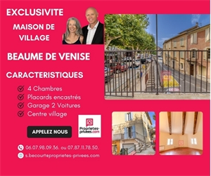 maison à la vente -   84190  BEAUMES DE VENISE, surface 75 m2 vente maison - UBI444840731